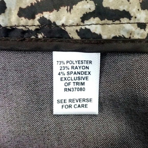 Cato Brown Stretch Mid Rise Wide Leg Classic Career Pants Womens 8P Petite - Picture 10 of 11